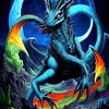 Dragon bleu sur DeVerviers