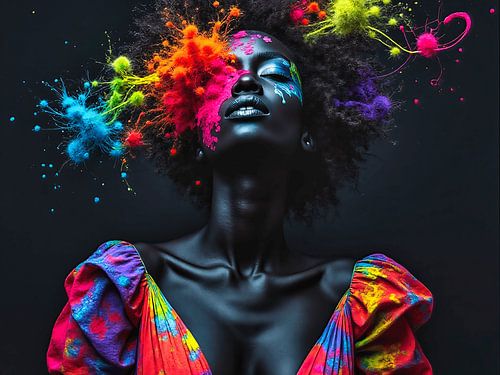 Een surrealistisch donker model