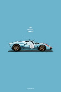 Cars in Colors, Ford GT40, Ken Miles sur Theodor Decker