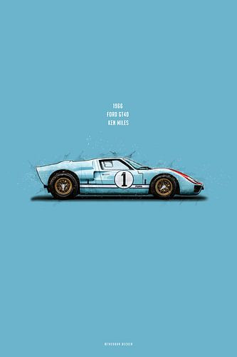 Auto's in Kleuren, Ford GT40, Ken Miles