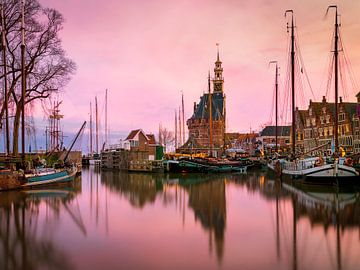 Hoorn au coucher du soleil, Pays-Bas sur Adelheid Smitt