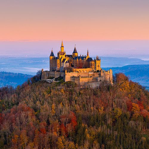 Hohenzollern castle at sunrise, Germany by Henk Meijer Photography