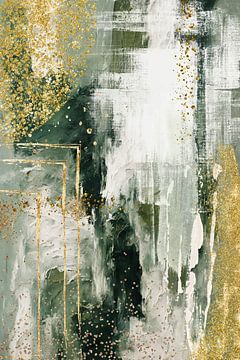 Grüner und goldener Moment 2 von Sally Ann Moss