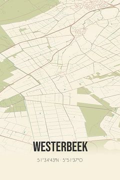 Vieille carte de Westerbeek (Brabant du Nord) sur Rezona