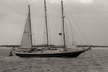 Le voilier trois-mâts "de Eendracht". sur Abra van Vossen