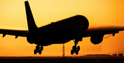 Delta Airbus A330-300 during sunset