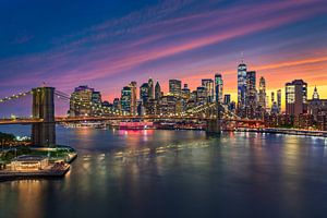 Coucher de soleil à New York sur Michael Abid