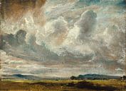 Studie der Wolken über einer Landschaft von Antonije Lazovic Miniaturansicht