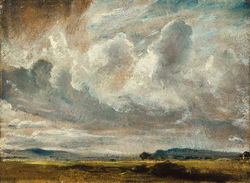 Study of Clouds Over a Landscape by Antonije Lazovic