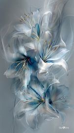 Blume in Blau von Gelissen Artworks