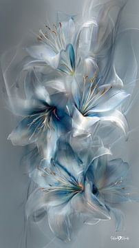 Blume in Blau von Gelissen Artworks