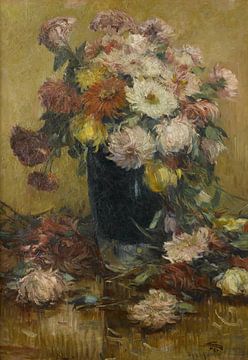 Sami Yetik (Turkish, 1878-1945)~Still Life With Flowers