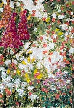 Bloementuin in mei van Karin Frenay