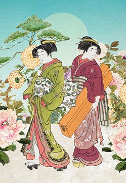 Japanese Summer Women von Marja van den Hurk