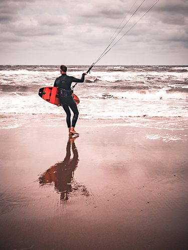 De kitesurfer