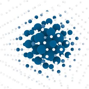 Sferische matrix blauw