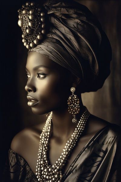 Porträt einer afrikanischen Frau von Carla Van Iersel