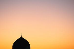 Mosquée de Kalan, coucher de soleil | photographie de voyage print sur Kimberley Jekel