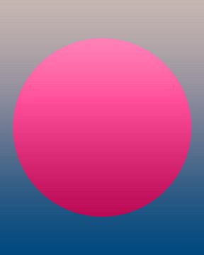 Neon-Sonnenaufgang in leuchtendem Pink mit Farbverlauf, Blau und Grau von Dina Dankers