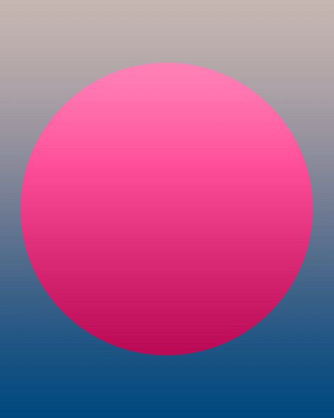 Lever de soleil néon en dégradé de rose vif, bleu et gris par Dina Dankers