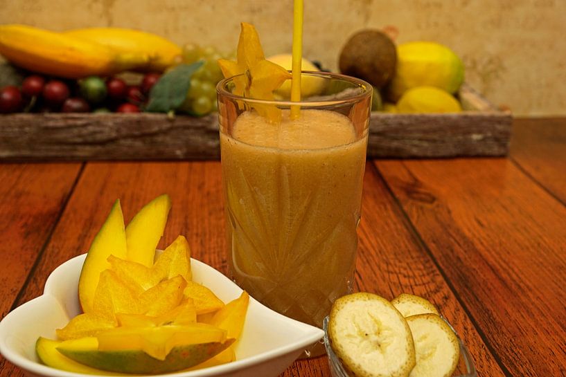 Mango-Bananen-Sternfrucht-Smoothie von Babetts Bildergalerie