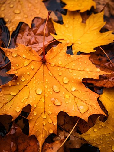 Autumn Leaf in the Rain V2