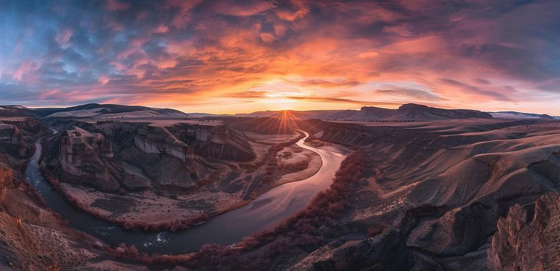 Leuchten über dem Sandmeer von fernlichtsicht