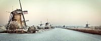 Molens bij Kinderdijk in de winter van Frans Lemmens thumbnail