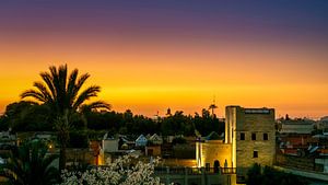 Maisons de Marrakech au coucher du soleil
