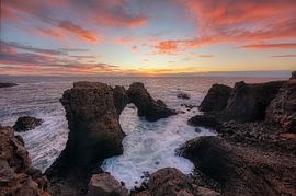 Sunrise on Iceland’s rugged coast by Judith Kuhn