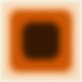 Neonkunst im Retro-Stil der 70er Jahre. Abstrakter Farbverlauf in Braun, Aprikosenorange und Pfirsich von Dina Dankers