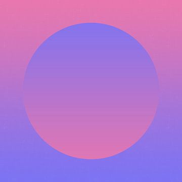 Neon kunst. Kleurrijk minimalistisch geometrisch abstract in lila en roze kleurverloop van Dina Dankers