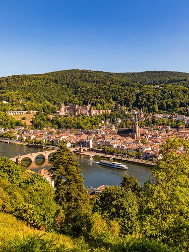 Heidelberg met de Oude Brug en Kasteel Heidelberg