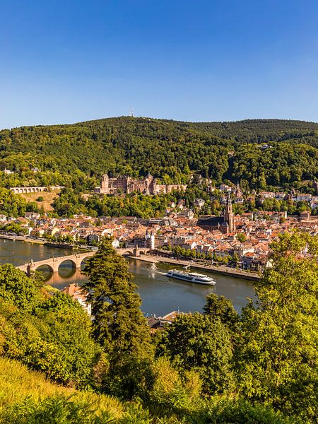 Heidelberg with the Old Bridge and Heidelberg Castle by Werner Dieterich