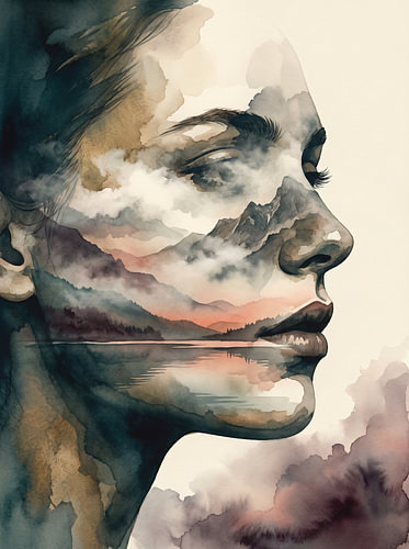 Inner Landscape: Woman and Nature Merge
