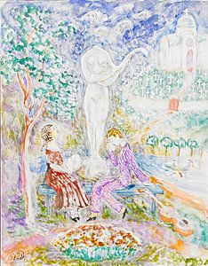 Nils Dardel - Die zertrümmerte Statue II (1917)