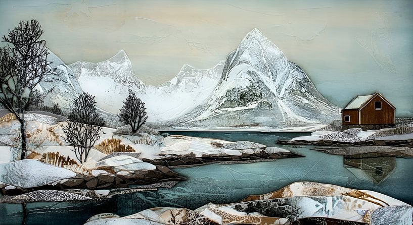 Le fjord des Lofoten en hiver par Nick Wendt