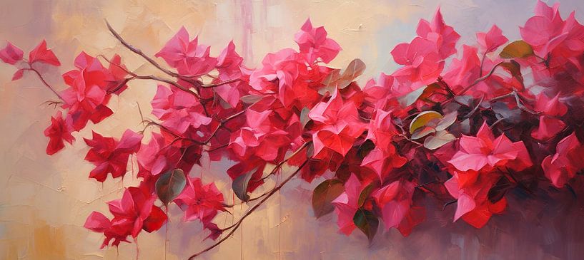 Bougainvillea | Rosa Wirbel von Blumen Studio