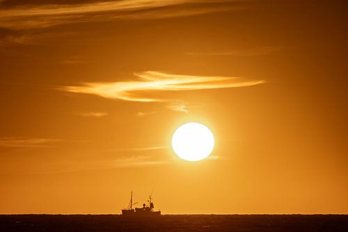Sonnenuntergang vom Boot aus