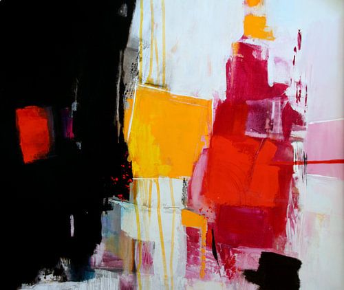 Abstrakt Nr. 25 in Schwarz-Weiß-Rot