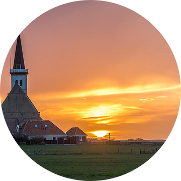 Kerk Den Hoorn Texel natte voeten 01 van Texel360Fotografie Richard Heerschap