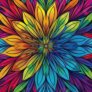 Mandala im Gleichgewicht von Yin und Yang