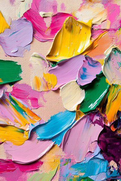 Play of colours on canvas - Abstract by Poster Art Shop