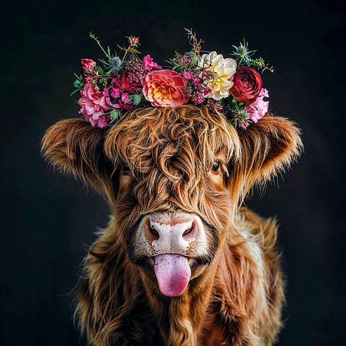 Speelse fusie: een bloemengroet uit de natuur