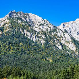 Uitzicht op de bergtoppen van Bucegi Nationaal Park in Roemenië van Jessica Lokker