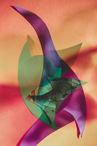 Abstract collage in colour