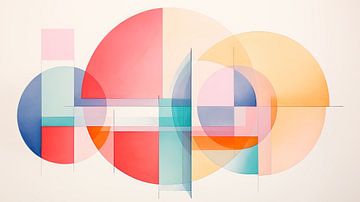 Moderne abstracte kunst met cirkels van Vlindertuin Art