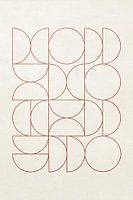 Bauhaus-contour van halve cirkels
