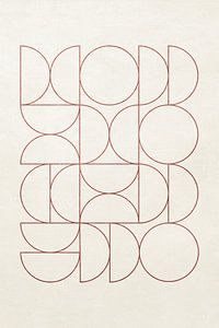 Bauhaus-contour van halve cirkels