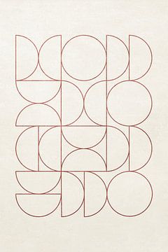 Abstracte Geometrische Boho Kunst nr. 6 van Apolo Prints